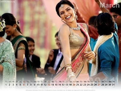 Bollywood celeb Actress Desktop Calendar 2011